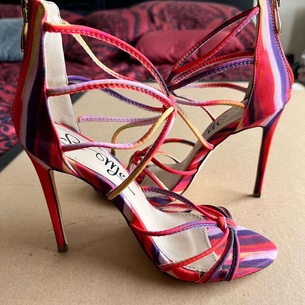 Colorful strappy sandals. Perfect for summer.